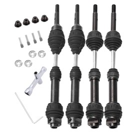 Drive Shaft CVD Axles Upgrades for 1/10 Slash VXL 4x4 Rustler Stampede Hoss VXL 4x4 4WD,4Pcs Front Rear Transmission Driveshaft Parts Hops Up,Black (Upgrades in 2023)