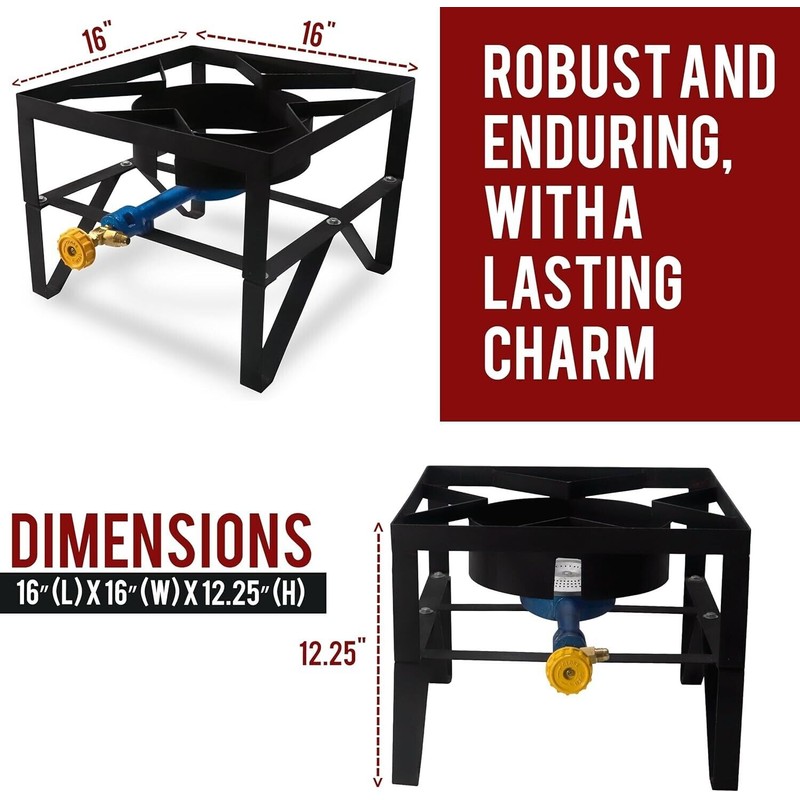 Sonret Single Burner Propane gas Stove-Square outdoor propane burner heavy