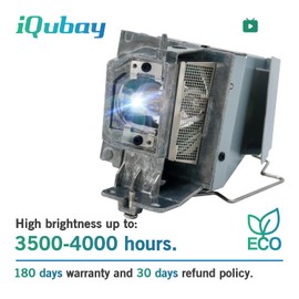 iQubay NP36LP BL-FP190E/FP190D MC.JH111.001 SP.8VH01GC01 Replacement Projector Lamp Bulb for OPTOMA S310X W312 X312 NEC V302X H5380BD P1283 P1383W X113PH NP-V302W NP-V302X H6519ABD ACER P1283 P1383W