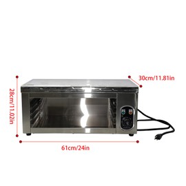 Electric Cheese Melter, Countertop Salamander Broiler, 120-570°F Commercial Raclette Grill, Stainless Steel Toaster Oven（110v/2000w)