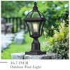 Emliviar Farmhouse Outdoor Post Lighting, Exterior Pole Lantern with Seeded