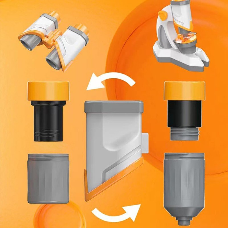 AIXXCUVQ 4piece Magnifying Glass and Microscope Upgraded Functionality for Easy