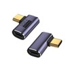 Type C Converter Adapter, Left & Right 90° Bend, 40Gbps