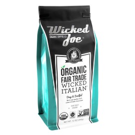Wicked Joe Organic Coffee Wicked Italian Ground, 12 Ounce