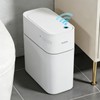 JUDRDO 3.5 Gal Slim Touchless Bathroom Trash Can, Automatic Diaper