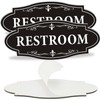 Restroom Sign, 2 Pack Restroom Signs for Business and Home,