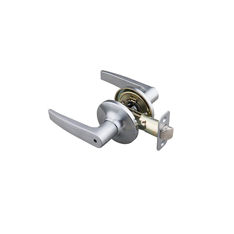 EZ-FLO 57848 Reversible Straight Lever Privacy Door Lockset, Chrome