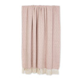 DII Diamond Throw Collection Cotton Woven, 50x60, Pale Mauve
