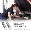 2PCS Car Exhaust Manifold Bolts Kit,M8*1.25 mm Exhaust Bolts with