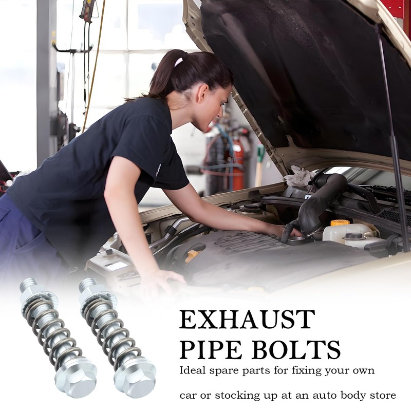2PCS Car Exhaust Manifold Bolts Kit,M8*1.25 mm Exhaust Bolts with