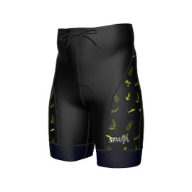 Sparx Men's Active Triathlon Short Tri Cycling Short Swim Bike Run (Aloha, Large)