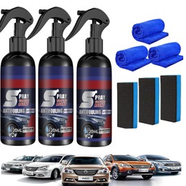 3PCS Multi-Functional Coating Renewal Agent, 3 in 1 Ceramic Car Coating Spray, High Protection Quick Car Coating Spray Fast-Acting, Fast-Acting Coating Spray, Waterless Wash, Nanotechnology