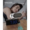 Projection Alarm Clock, Digital Clock with USB Phone Charging,180°Projector Clock,5-Level