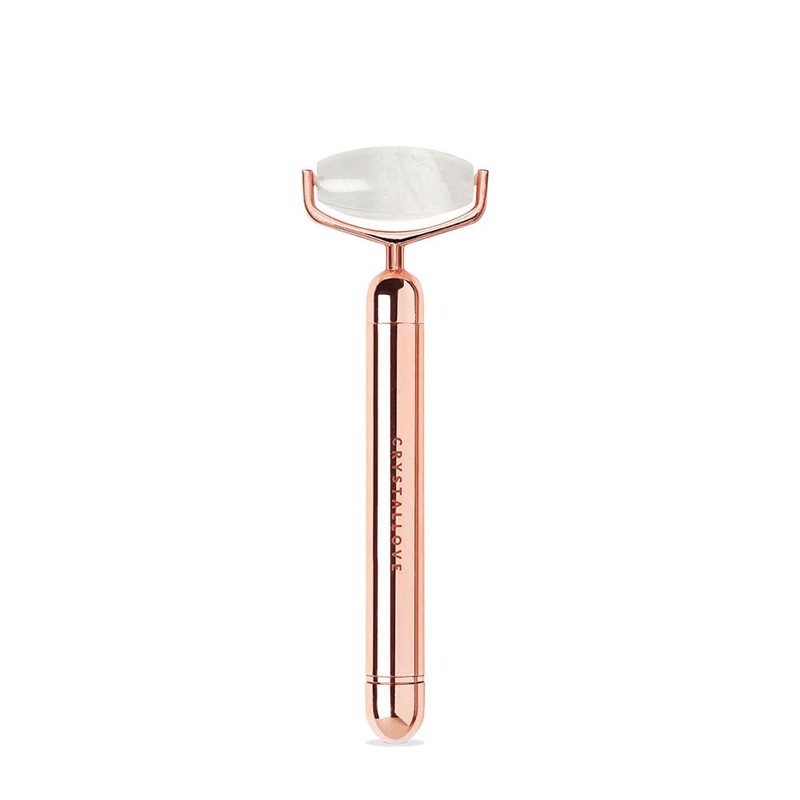 CRYSTALLOVE Pulsierender Gesichtsroller aus Strassstein - Gesichtsmassagegerät - Anti-Aging Massageroller