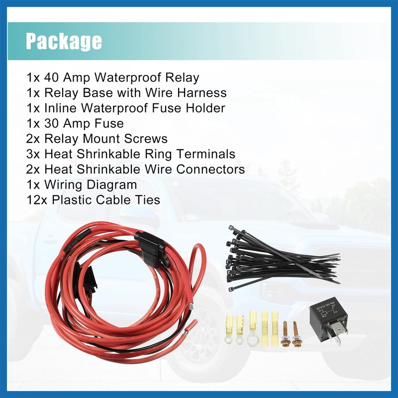 A ABSOPRO 1 Set Universal Electric Fuel Pump Relay Kit