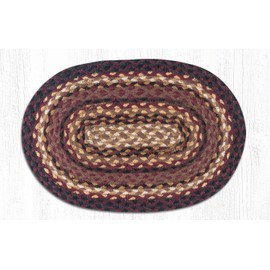 Capitol Earth Rugs 2 PC Braided Jute Oval Placemat/Trive