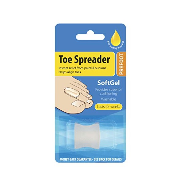 Profoot Toe Spreader Ideal for bunions and Overlapping Toes, Helps Align Toes and Reduce Bunion Pain Pack of 2