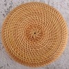 Wanjorlay Handmade Autumn Rattan Weave Round Storage Basket Fruit Bowl