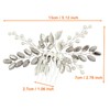 BETITETO Bridal Crystal Hair Comb Wedding Rhinestone Pearls Silver Leaf