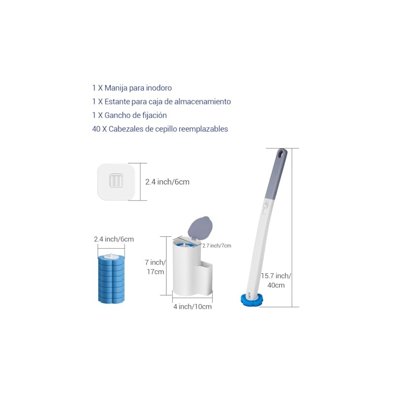JESWO Cepillo de Inodoro Deshechable 40pcs