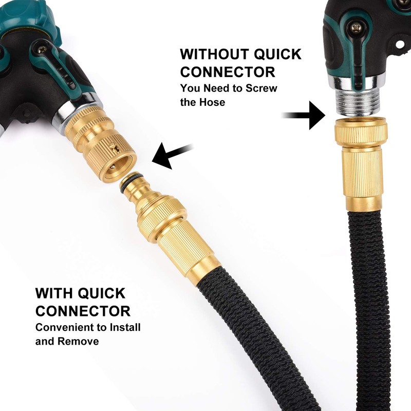 Kesfitt Garden Hose Quick Connect 3/4 Inch GHT Solid Brass