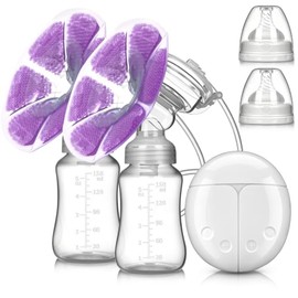 Sacaleches Eléctricos , Sebami Extractor de leche electrico Masaje automático posparto Extractor de Leche con Cojín de Calor Frío, 2 botellas de...   