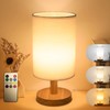 Necomi Bedside Table Lamp, LED Bedrooms Lamps with Remote Control,