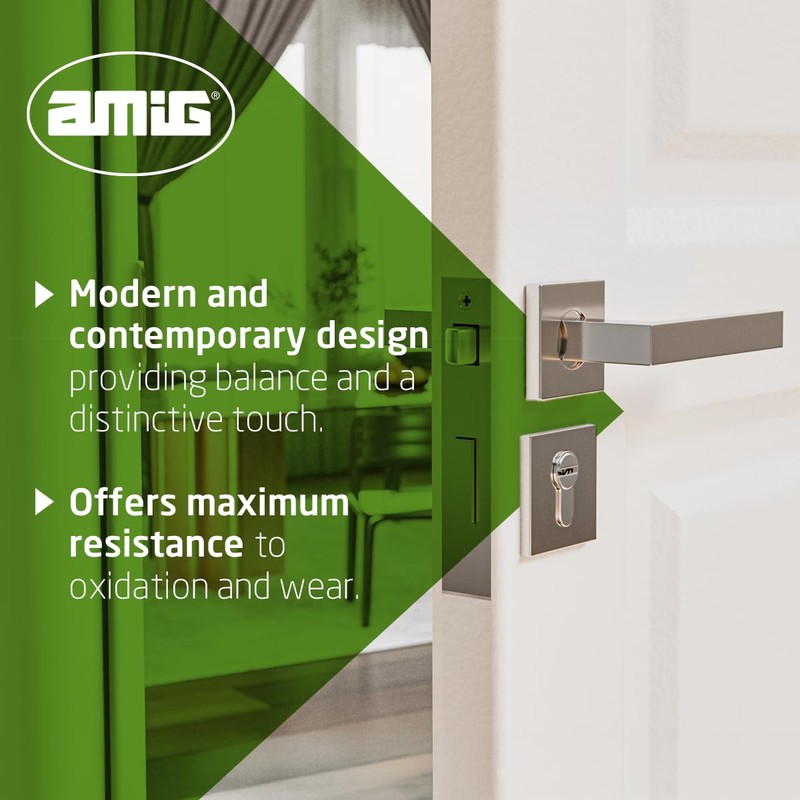 Amig - Door Escutcheon Set | Square Rosette | Matte