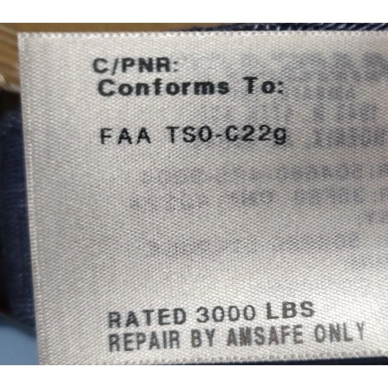 Amsafe blue Seat Belt, Aircraft, Part Number 504680-425-900