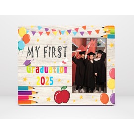 Orchroma My First Graduation 2025 Colorful Picture Frame-2025 Kindergarten 8x10 in First Preschool Graduation Gifts for Kids,Presschool Graduation Photo Frame Gift