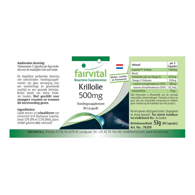 Fairvital Krill Oil Capsules 500 mg – 90 LiCaps® –