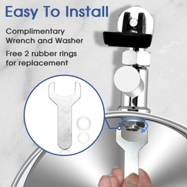 10 inch Stainless Steel Sight Glass Spigot Compatible with Be-rkey Gravity Water Filtration System Sight Glass Clear View Spigot for The Travel, Big, Royal and Other Brand by Fetechmate