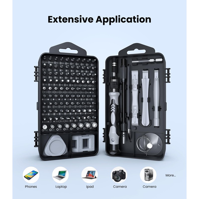 AXTH 115-in-1 Precision Screwdriver Set, [Super Durable] Mini Professional Magnetic