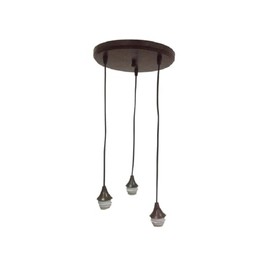 Litex Industries: 3-Light Mini Ceiling Pendant Round Fitter in French Bronze Finish
