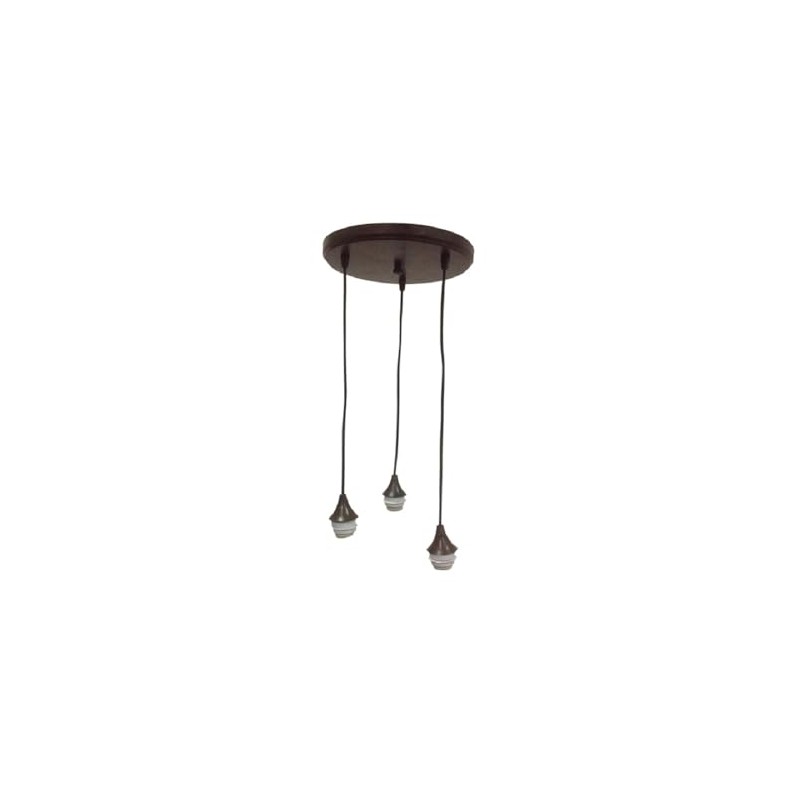 Litex Industries: 3-Light Mini Ceiling Pendant Round Fitter in French