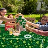 COSORO 2Pcs 137 * 274cm St.Patrick's Day Party Tablecloth Plastic