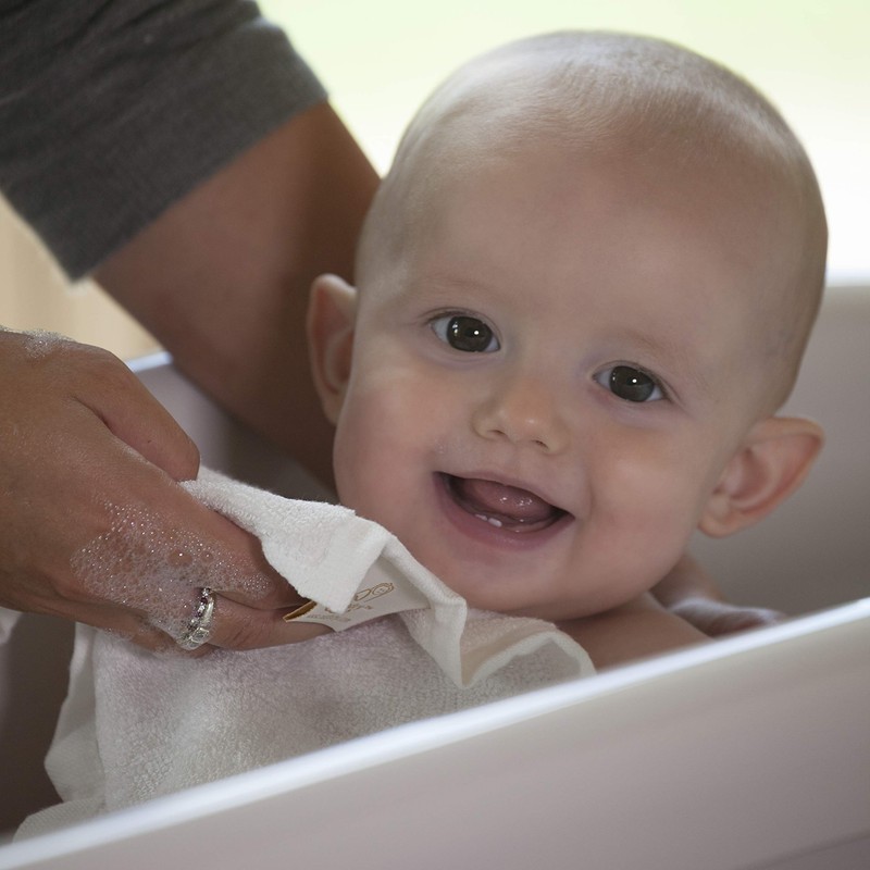 Cuddledry WCS01 Supersoft Baby Friendly Bamboo Washcloth, Natural White