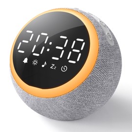 Dreamegg White Noise Machine für Erwachsene & Leichtschläfer, Wecker & Nachtlicht, 25 Beruhigende Klänge, 7 Töne zum Aufwachen, Dimmbar Anzeige