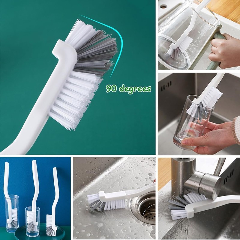 11Pcs Crevice Cleaning Brush Set, Hard Bristle Cleaning Supplies for