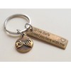 Bronze Pinky Promise Charm Keychain with Saying Charm "Drive Safe