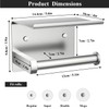 Tindbea Toilet Paper Holder with Phone Shelf, Adhesive or Screw