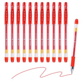 M&G Gel Pen Medium Point 0.7mm, 24 Pack Quick Dry Smooth Red Gel Ink Rollerball Pen for Home Office Writing Note Taking Journaling Business, Style 5