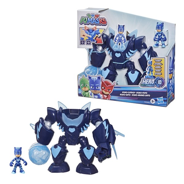 PJ Masks Robo-Catboy Preschool Toy with Lights and Sounds for Ages 3+ Includes Catboy Action Figure