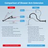 Hibbent All Metal Upgraded 18'' Shower Head Extension Arm, Shower