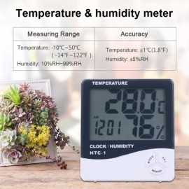 Unbranded/Generic Thermometer Indoor Digital LCD Hygrometer Temperature Humidity Meter Alarm Clock