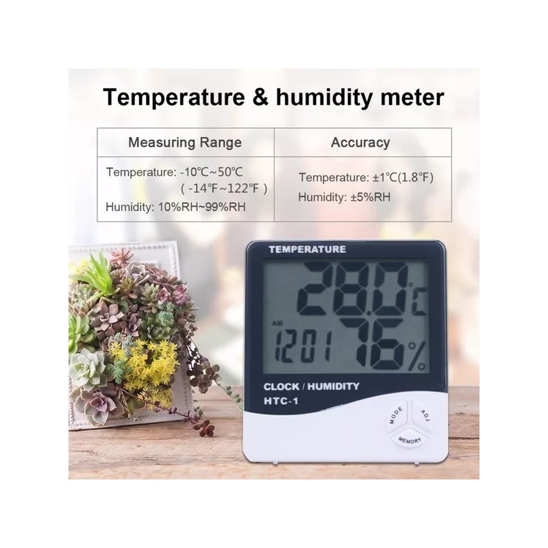 Unbranded/Generic Thermometer Indoor Digital LCD Hygrometer Temperature Humidity Meter Alarm