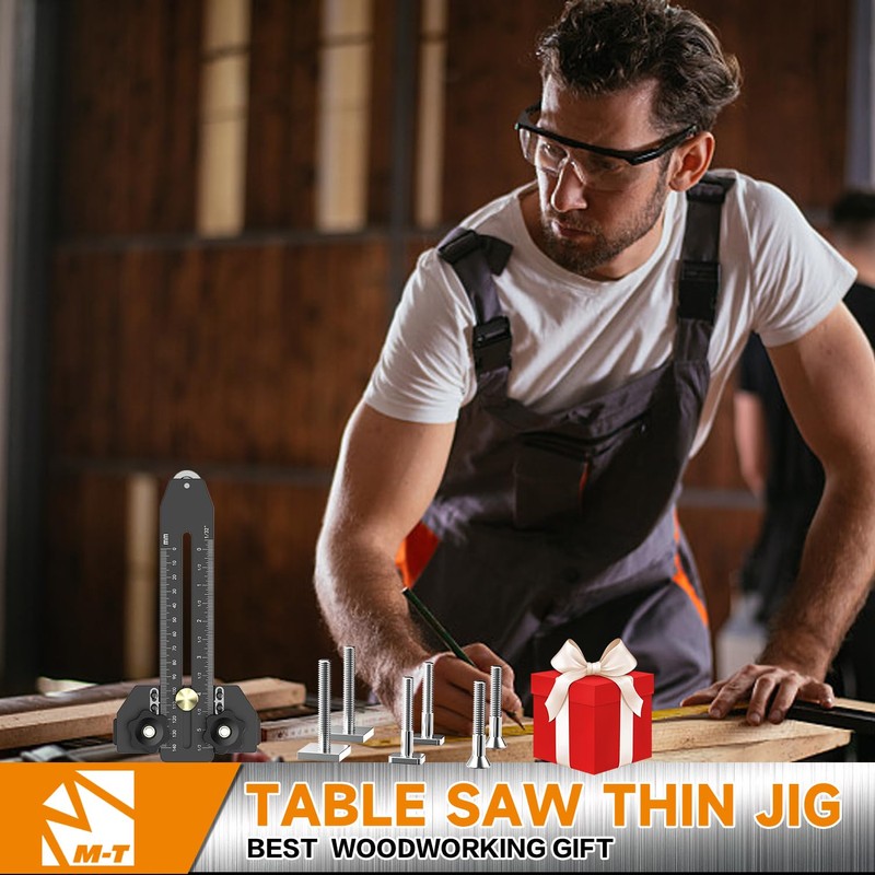 M-T Thin Rip Jig Table Saw Jig Guide for Making