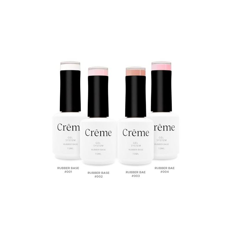 Set 4 tonos Rubber Base Esmalte en Gel para Aplicación