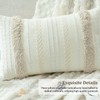 VOGOL Boho Lumbar Throw Pillow Covers 12x20, Woven Tufted Farmhouse