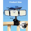 1500LM Clip On Solar Lights Outdoor, Motion Sensor Outdoor Lights